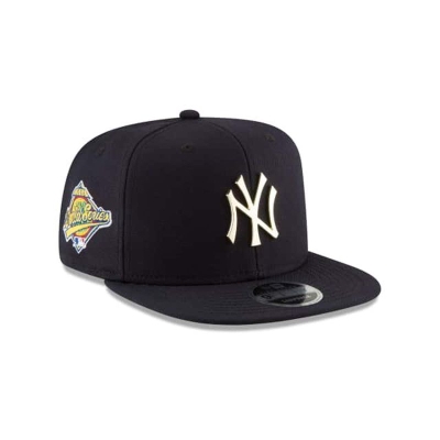 Blue New York Yankees Hat - New Era MLB Metal Badge High Crown 9FIFTY Snapback Caps USA3574189